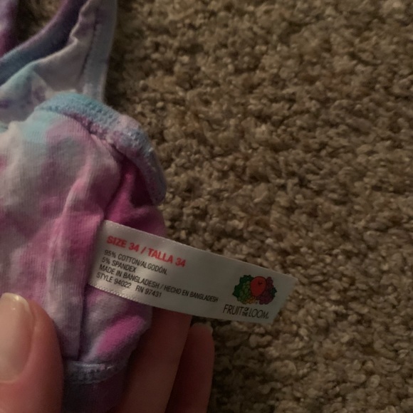 NWT pink/ purple/ blue tie dye sports bra - Picture 11 of 16